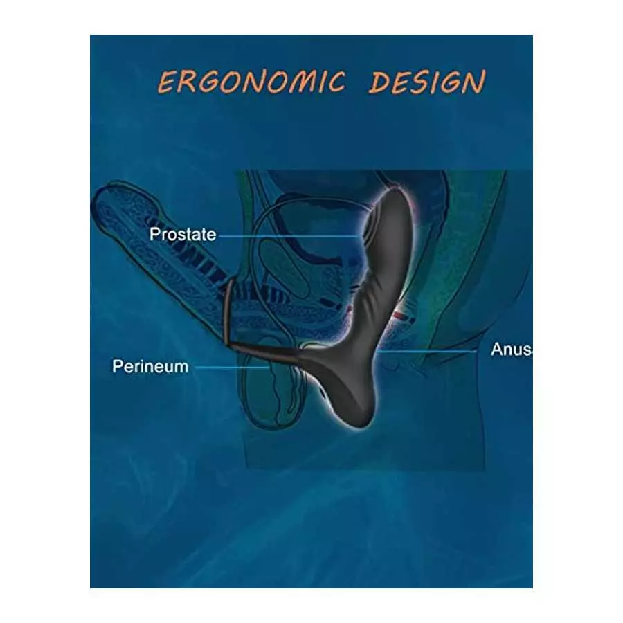 10 Modes Anal Prostate Toys: Heating Function Vibrating Prostate Massager with Cock Ring, Adult Sex Toys Remote Control Multiple