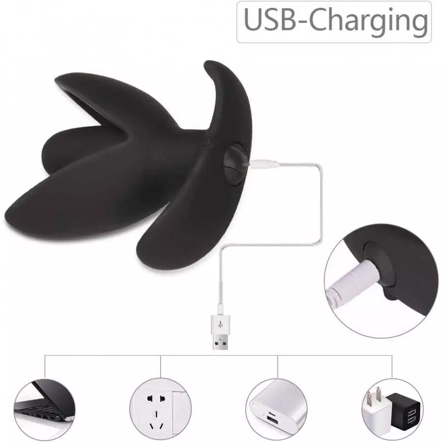 FST Vibrating Anal Plug with 10 Powerful Vibration Modes Rechargeable Anal Vibrator Dilator for Men Women