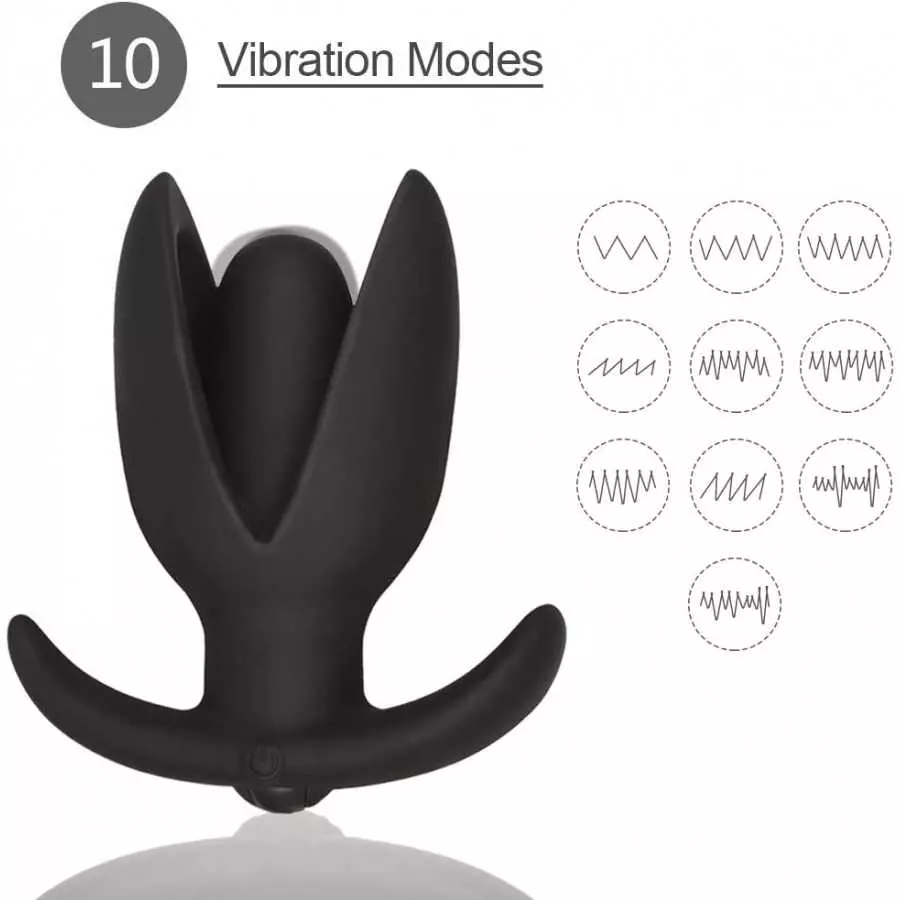 FST Vibrating Anal Plug with 10 Powerful Vibration Modes Rechargeable Anal Vibrator Dilator for Men Women
