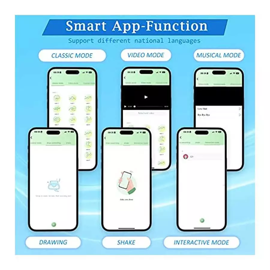 Adult Male Sex Toys for Men's Sex – Anal Sex Toys Prostate Massager Anal Plug, App Butt Plug, 9 Thrusting & 9 Vibrating Dildo G 