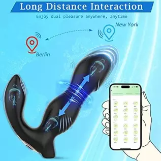 Adult Male Sex Toys for Men's Sex – Anal Sex Toys Prostate Massager Anal Plug, App Butt Plug, 9 Thrusting & 9 Vibrating Dildo G Adult Male Sex Toys for Men's Sex – Anal Sex Toys Prostate Massager Anal Plug, App Butt Plug, 9 Thrusting & 9 Vibrating Dildo G