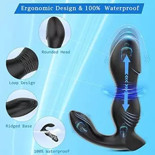 Adult Male Sex Toys for Men's Sex – Anal Sex Toys Prostate Massager Anal Plug, App Butt Plug, 9 Thrusting & 9 Vibrating Dildo G Adult Male Sex Toys for Men's Sex – Anal Sex Toys Prostate Massager Anal Plug, App Butt Plug, 9 Thrusting & 9 Vibrating Dildo G
