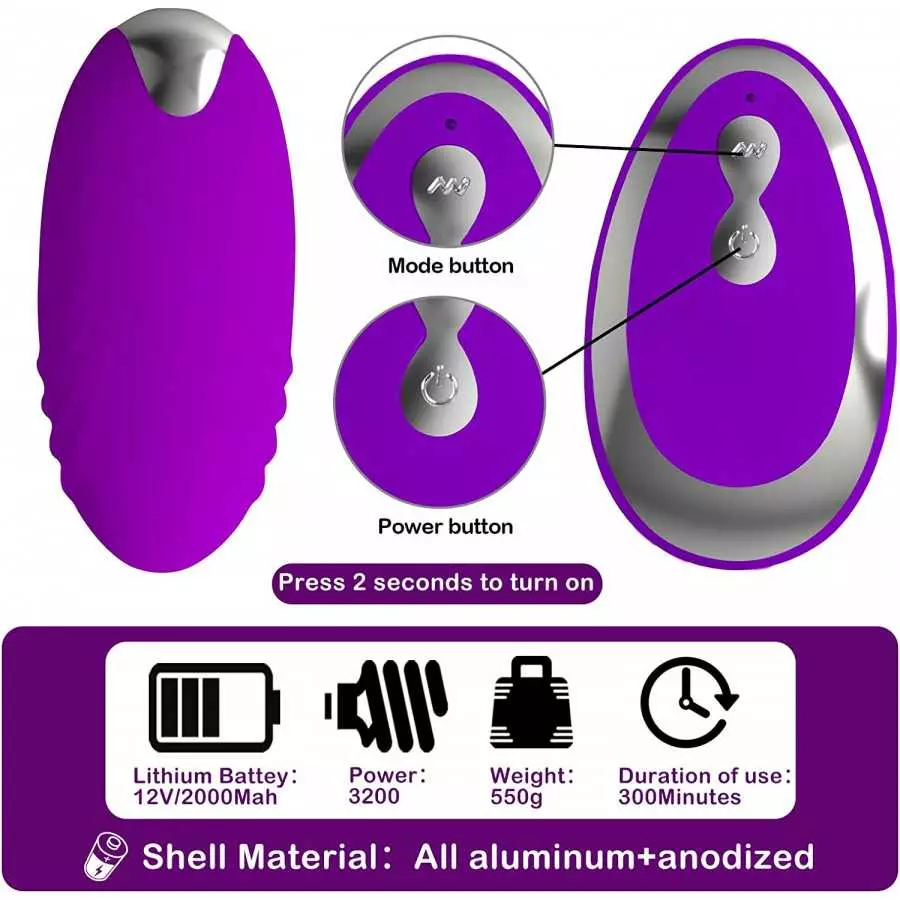 Waterproof Silicon Love Eggs 10 Frequencies Vibration Modes Waterproof Nipple G-spot Stimulator Sex Toys for Women Men - Waterpr