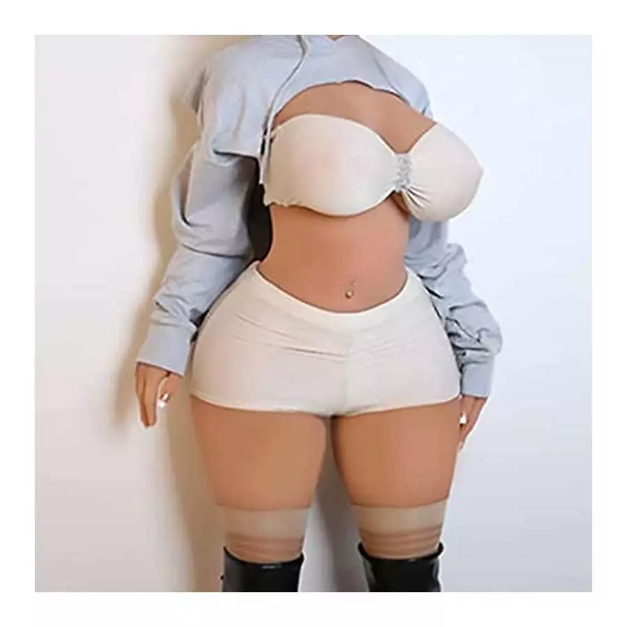 5.5Ft Super Boobs Sex Doll, Adults Life Size Sex Dolls, Soft Silicone Butt Female Doll, Realistic Women's Torso Love Doll, Tan S