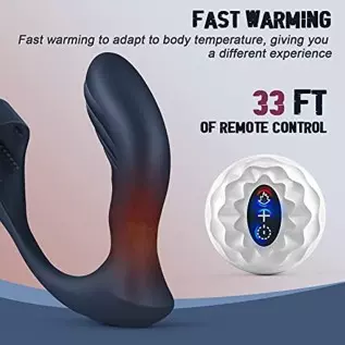 Vibrating Anal Plug with Penis Ring, WIMOSO Prostate Massager Stimulator Anal Vibrators Toys for Men,7 Vibration Modes,Double Mo Vibrating Anal Plug with Penis Ring, WIMOSO Prostate Massager Stimulator Anal Vibrators Toys for Men,7 Vibration Modes,Double Mo