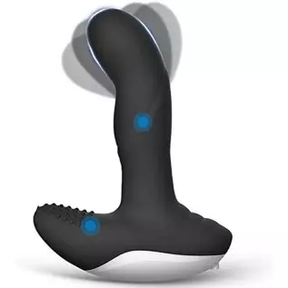 Prostate Massager Anal Vibrator with Wiggle Motion Anal Adult Sex Toys, Black, 1.0 Count