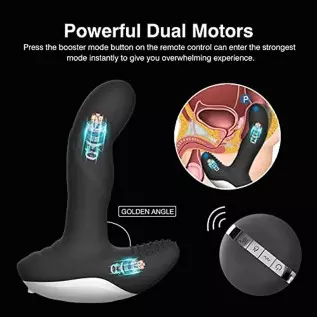 Prostate Massager Anal Vibrator with Wiggle Motion Anal Adult Sex Toys, Black, 1.0 Count Prostate Massager Anal Vibrator with Wiggle Motion Anal Adult Sex Toys, Black, 1.0 Count