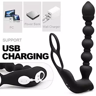 Electroshock Vibrating Anal Vibrator Prostate Stimulator Anal Plug with 10 Thrust Vibration Modes Powerful Vibration Modes, Anal Electroshock Vibrating Anal Vibrator Prostate Stimulator Anal Plug with 10 Thrust Vibration Modes Powerful Vibration Modes, Anal