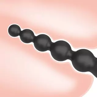 Anal Beads Vibrator, Silicone Anal Butt Plug G-spot Dildo with 7 Vibration Modes and Ribbed Shaft Adult Sex Toy for Men Women