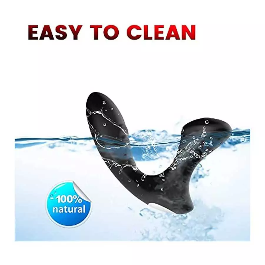 USK Vibrating Prostate Massager, Testicle G-Spot Stimulation, Anal Butt Plug Vibrator with Handle, Rechargeable Waterproof Adult