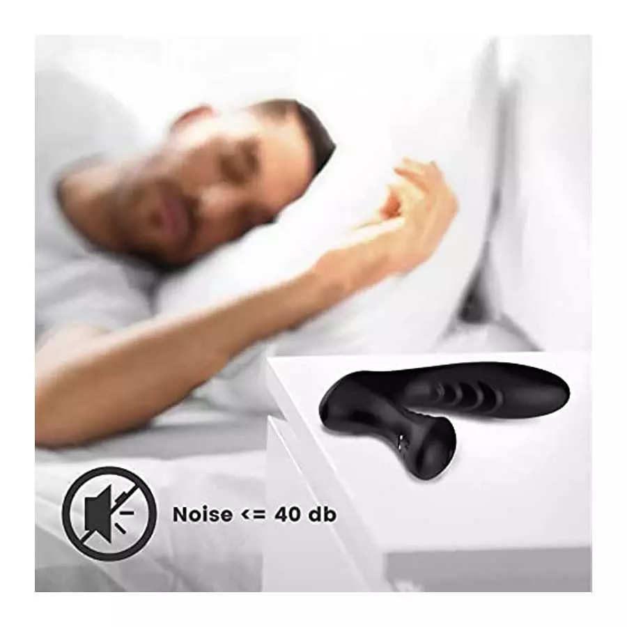 USK Vibrating Prostate Massager, Testicle G-Spot Stimulation, Anal Butt Plug Vibrator with Handle, Rechargeable Waterproof Adult