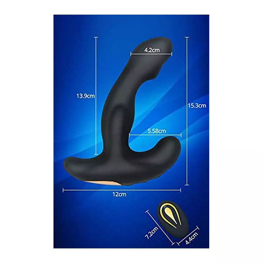 Male Prostate Anal Vibrators Unisex Massager with 12 Stimulation Patterns and 2 Powerful Motors, SXOVO Wireless Remote Vibrating