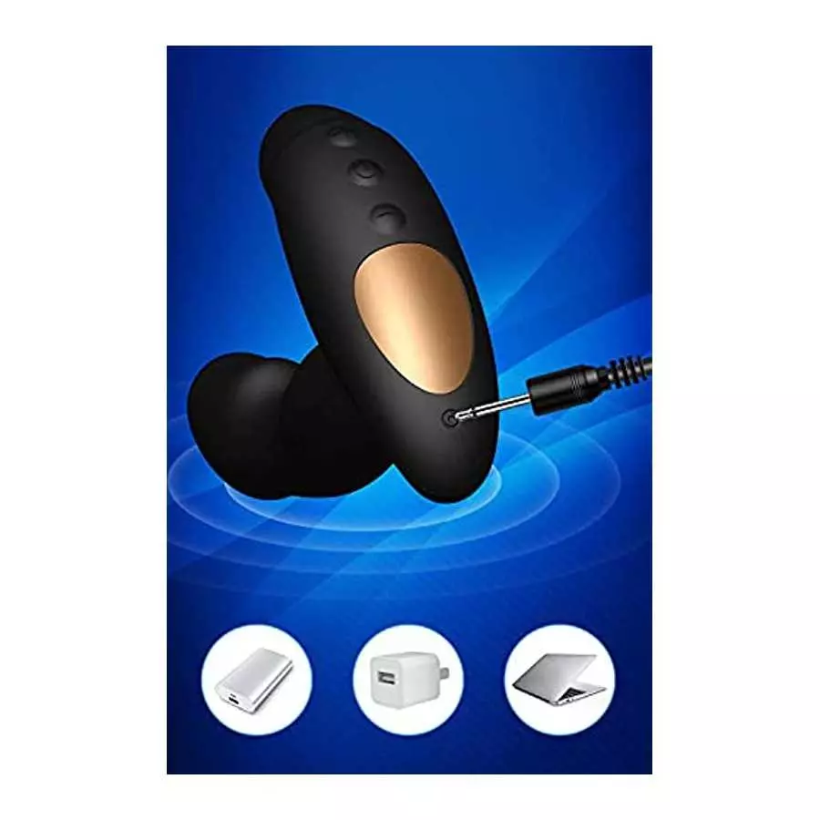 Male Prostate Anal Vibrators Unisex Massager with 12 Stimulation Patterns and 2 Powerful Motors, SXOVO Wireless Remote Vibrating