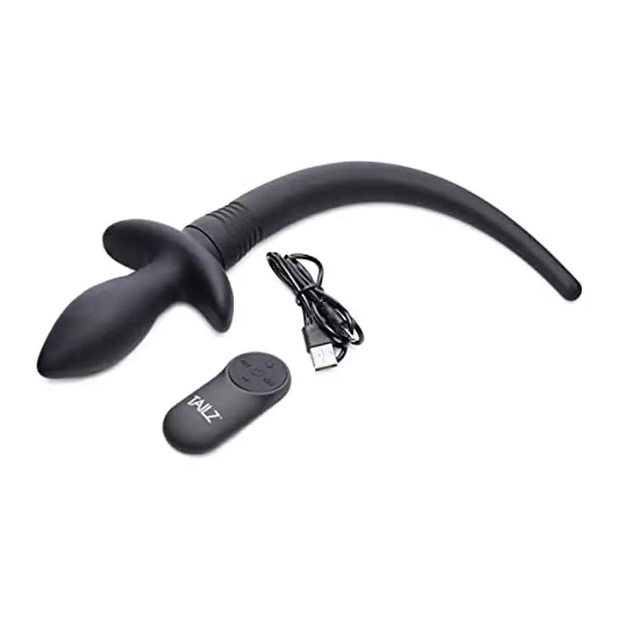 Remote Control Wagging and Vibrating Puppy Tail Anal Plug Remote Control Wagging and Vibrating Puppy Tail Anal Plug