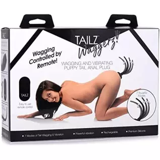 Remote Control Wagging and Vibrating Puppy Tail Anal Plug Remote Control Wagging and Vibrating Puppy Tail Anal Plug