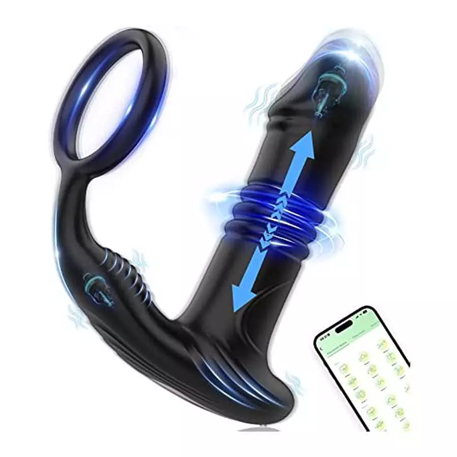 App Anal Vibrators Large with Shock Function Prostate Vibrator with 6 Telescopy Modes 9 Vibration Modes Sex Toys Stimulator Anal App Anal Vibrators Large with Shock Function Prostate Vibrator with 6 Telescopy Modes 9 Vibration Modes Sex Toys Stimulator Anal