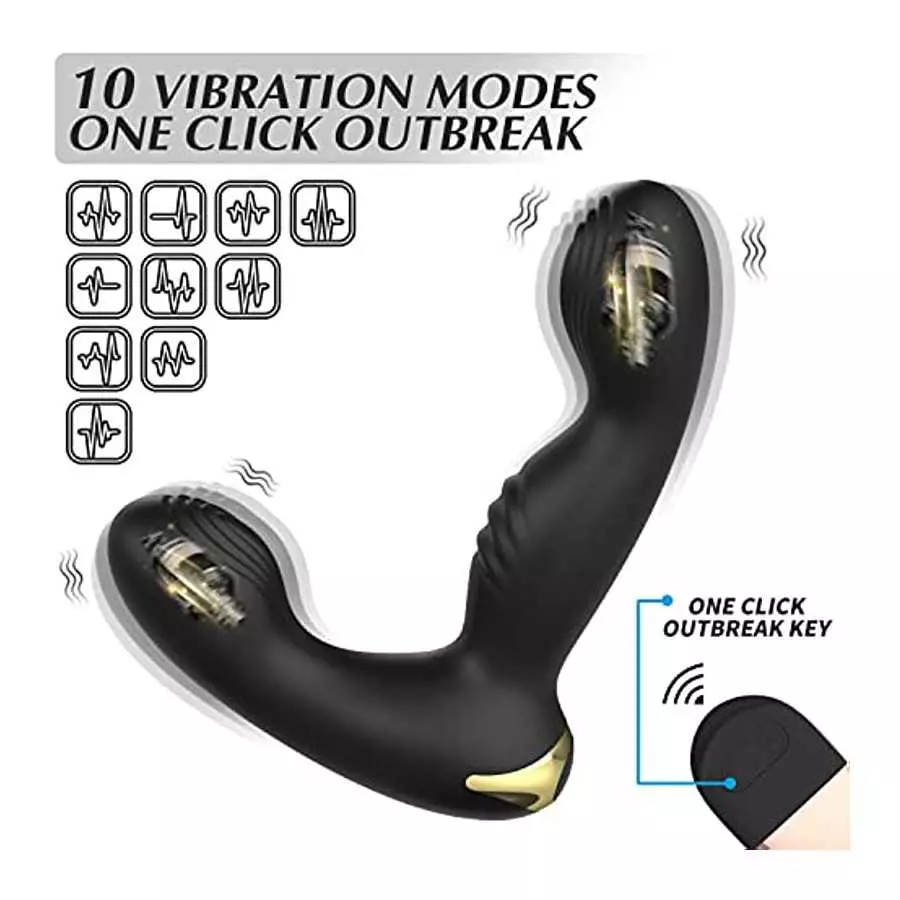 Prostate-Massager Vibrating for Male - Remote Control Prostate Vibrator with 10 Modes Vibration Sex-Toys-for-Men,Prostate Massag