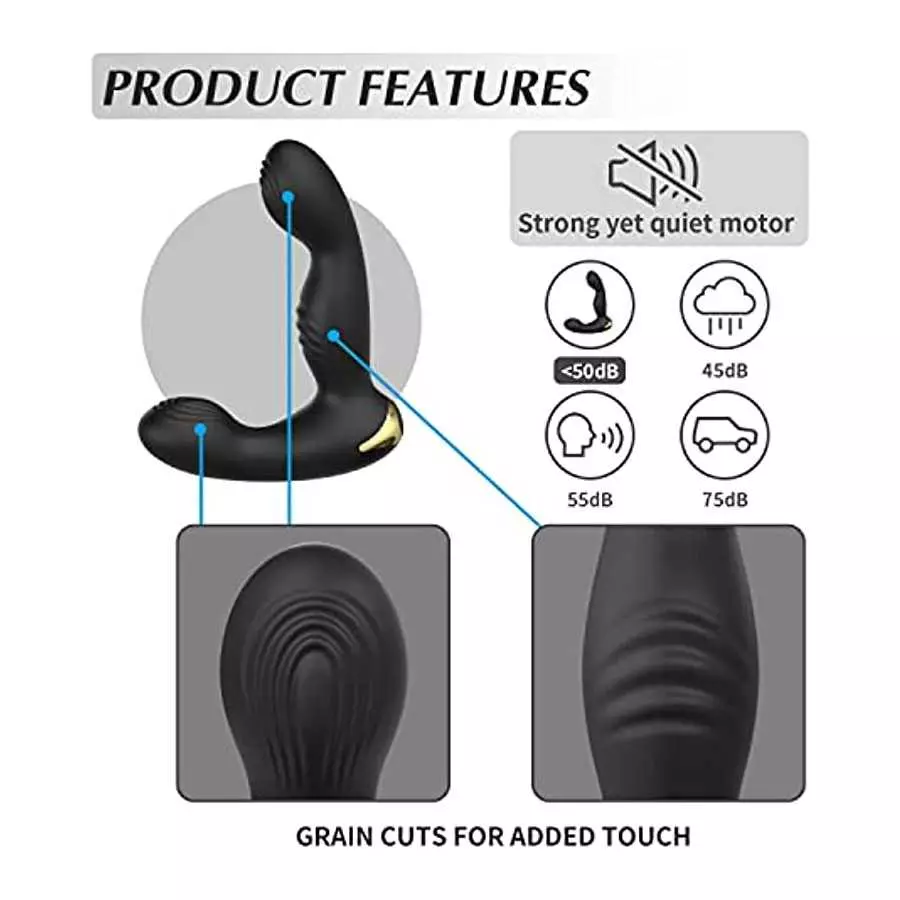 Prostate-Massager Vibrating for Male - Remote Control Prostate Vibrator with 10 Modes Vibration Sex-Toys-for-Men,Prostate Massag
