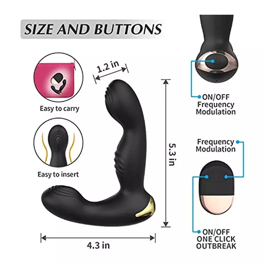 Prostate-Massager Vibrating for Male - Remote Control Prostate Vibrator with 10 Modes Vibration Sex-Toys-for-Men,Prostate Massag