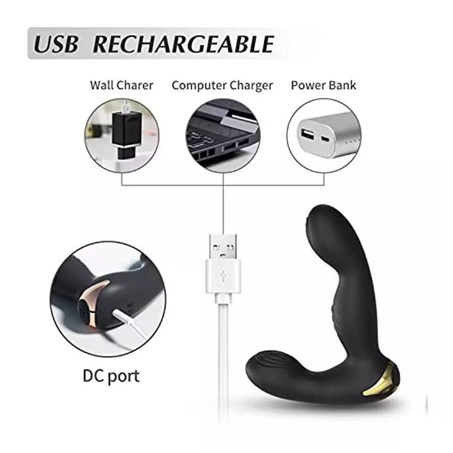 Prostate-Massager Vibrating for Male - Remote Control Prostate Vibrator with 10 Modes Vibration Sex-Toys-for-Men,Prostate Massag