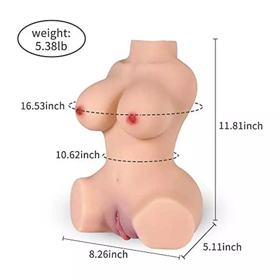 5.38lb Sex Doll Torso Male Masturbator - Jaspik Realistic Pussy Doll for Men, Female Sex Doll with Big Boobs and Tight Vaginal &