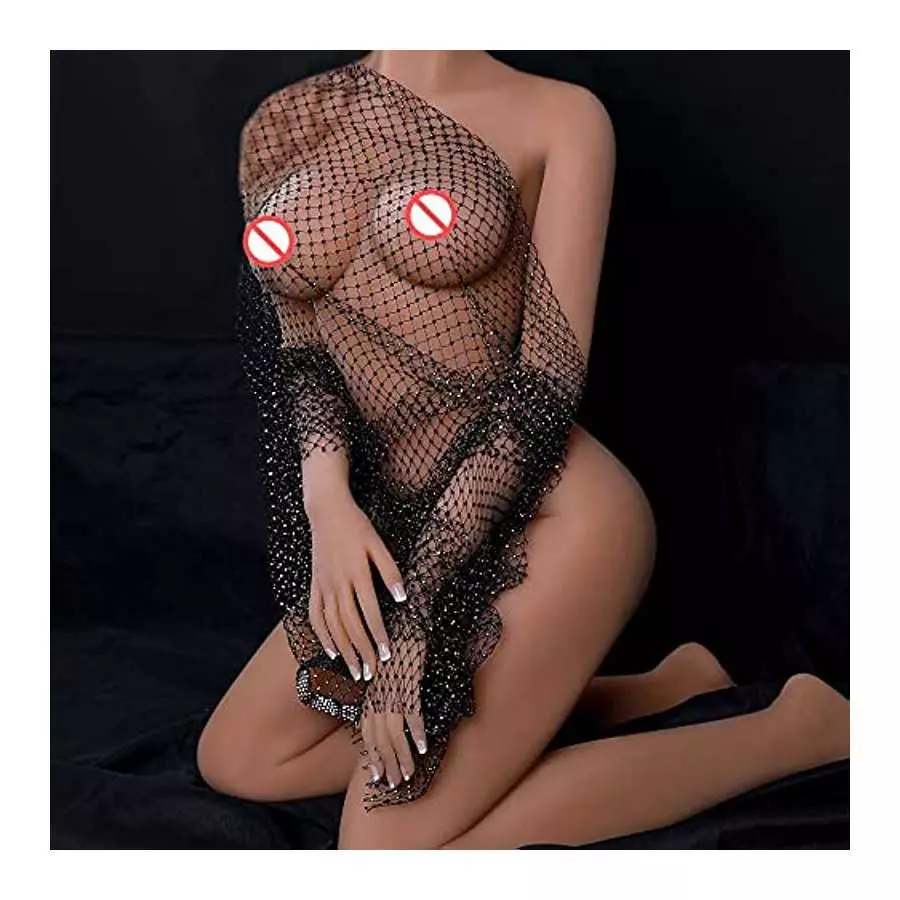 TPE Silicone Sex Doll Life Size Sex Doll for Men Full Body Sex Toys Lifelike Tan Skin Female Torso with Standing Feet Adult Sex 