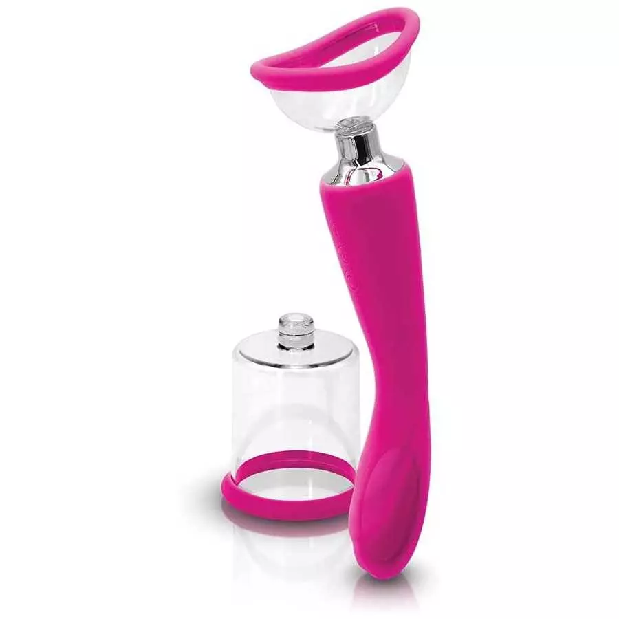 INYA - Silicone Rechargeable Pump and Vibe - Pink - for Her, for Him and for Them! (Teal)