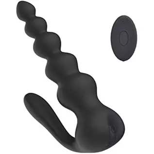 Anal Vibrator, Vibrating Prostate Massager with 10 Vibration Modes Wireless Remote Control Anal Sex Toys for Men Couples