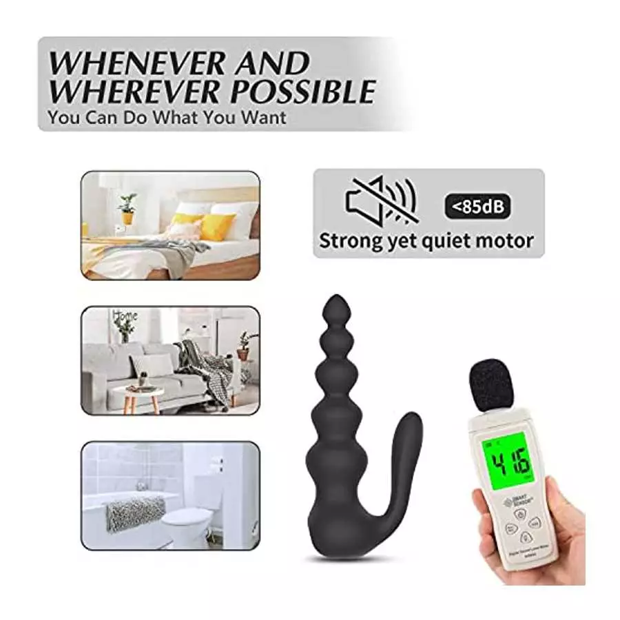 Anal Vibrator, Vibrating Prostate Massager with 10 Vibration Modes Wireless Remote Control Anal Sex Toys for Men Couples