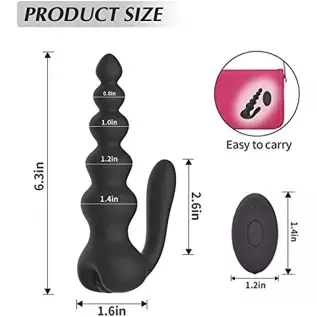 Anal Vibrator, Vibrating Prostate Massager with 10 Vibration Modes Wireless Remote Control Anal Sex Toys for Men Couples Anal Vibrator, Vibrating Prostate Massager with 10 Vibration Modes Wireless Remote Control Anal Sex Toys for Men Couples