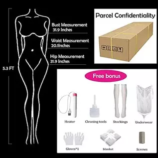 5.3 FT Soft Jelly Boobs Sex Realistic Full Body Sex Doll Silicone Sex Doll Life Size Men Full Body Doll Sexy with Standing Feet 