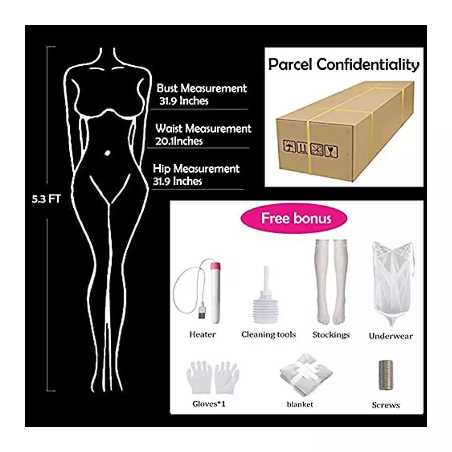 5.3 FT Soft Jelly Boobs Sex Realistic Full Body Sex Doll Silicone Sex Doll Life Size Men Full Body Doll Sexy with Standing Feet 