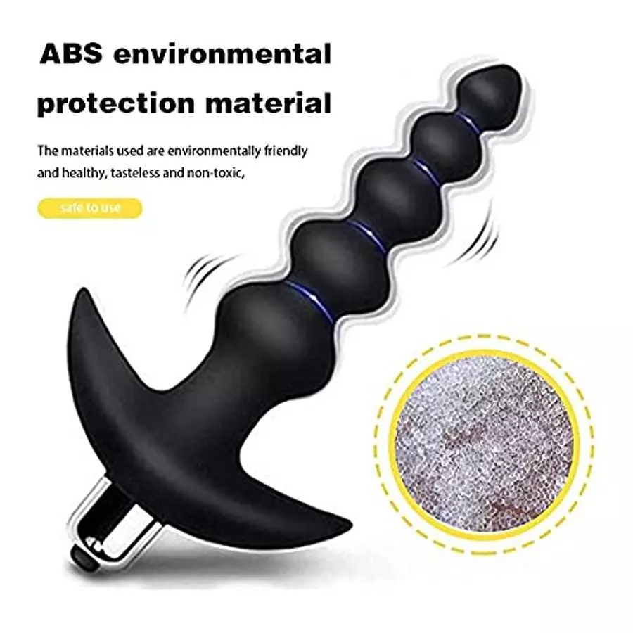 Silicone Anal Vibrator Prostate Massager Sex Toys G-spot Anal Vibrator for Men and Women 16 Modes Vibrating Anal Beads Butt Plug