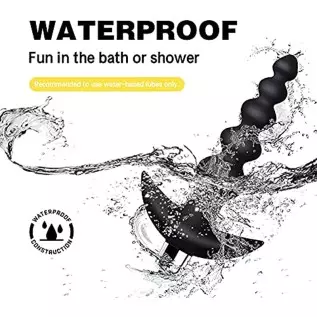 Silicone Anal Vibrator Prostate Massager Sex Toys G-spot Anal Vibrator for Men and Women 16 Modes Vibrating Anal Beads Butt Plug