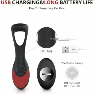 3 in 1 Wireless Remote Male Prostate Silicone Massager, 9 Speeds ModesPersonal Massager,Powerful Perfect for Relief Soreness,Bla