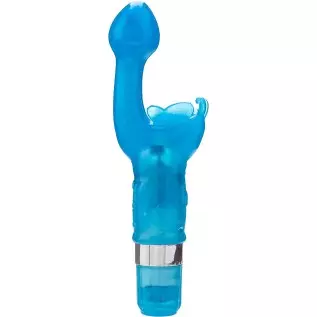 CalExotics Platinum Edition Waterproof 9-Function 2-in-1 Butterfly Kiss Vibrator for G-spot and Clitoral Massager - Purple