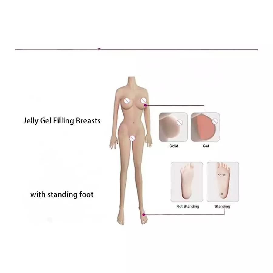 Big Breast Women Torso Sex Toys Adult Sex Doll TPE Silicone Sex Doll Full Body Sex Dolls for Men Built in Metal Skeleton Life Si