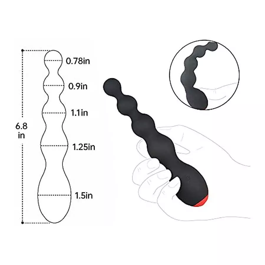 FST Anal Bead 12 Modes Vibrating Butt Plug Rechargeable Prostate Massager Vibrator for Men Women