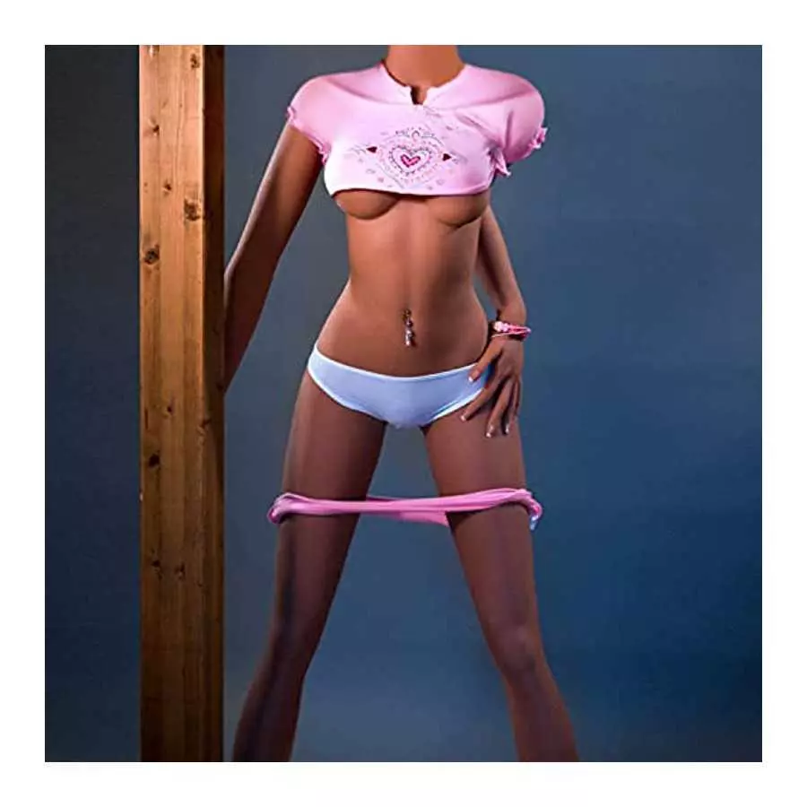 5.15FT Realistic TPE Sex Doll Soft Silicone Male Sex Doll Wheaten Skin Female Torso Full Size Love Doll for Male Masturbation Re