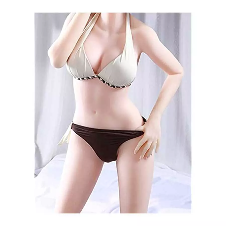 Sex Doll TPE Sexy Jelly Boobs Love Dolls Life Size Female Torso Sexdoll with Flexible Skeleton Full Body Sex Dolls for Men, Natu