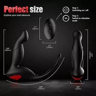Male Prostate Massager Anal Vibrator for Men Masturbation, Vibrating Butt Plug Testicles Stimulator with 7 Flapping & 7 Vibratio Male Prostate Massager Anal Vibrator for Men Masturbation, Vibrating Butt Plug Testicles Stimulator with 7 Flapping & 7 Vibratio