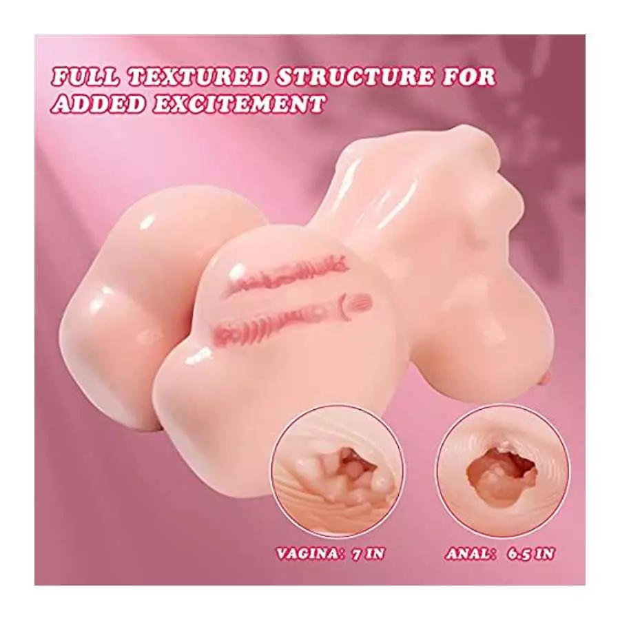 Zonbik 9.4lb Lifelike Fat Adult Sex Doll Male Masturbator, 3 in 1 Female Love Doll 3D Realistic Torso Sex Dolls with Pussy Ass B