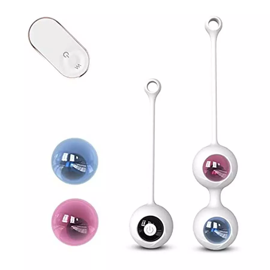 Fantasy Lover Wireless Vibrating Kegel Balls for Pelvic Floor Tightening Set of 6 Silicone G-Spot Vibrator for Vagina and Anal P Fantasy Lover Wireless Vibrating Kegel Balls for Pelvic Floor Tightening Set of 6 Silicone G-Spot Vibrator for Vagina and Anal P