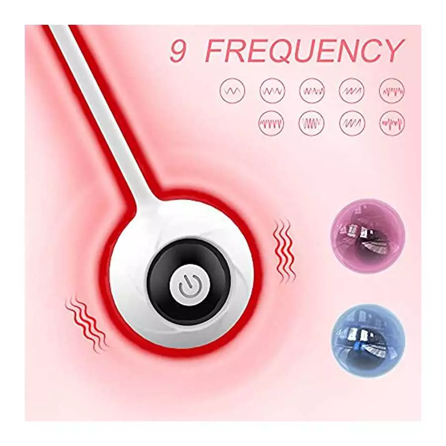 Fantasy Lover Wireless Vibrating Kegel Balls for Pelvic Floor Tightening Set of 6 Silicone G-Spot Vibrator for Vagina and Anal P