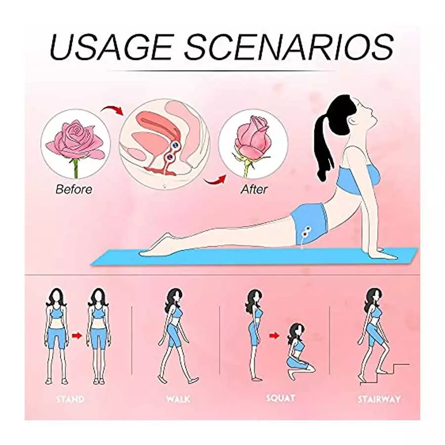 Fantasy Lover Wireless Vibrating Kegel Balls for Pelvic Floor Tightening Set of 6 Silicone G-Spot Vibrator for Vagina and Anal P