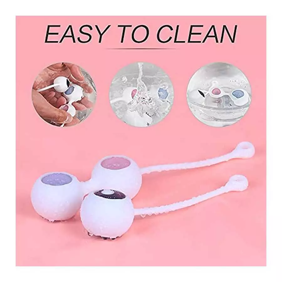 Fantasy Lover Wireless Vibrating Kegel Balls for Pelvic Floor Tightening Set of 6 Silicone G-Spot Vibrator for Vagina and Anal P