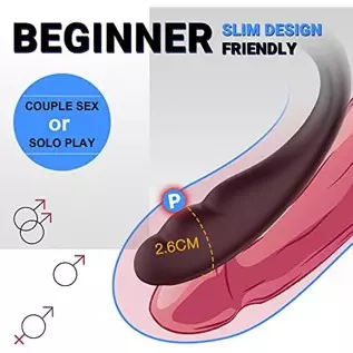 Vibrating Prostate Massager with Dual Cock Ring - LATUNE 13 Vibrations Anal Vibrator Taint Teaser, Quiet Remote Vibrator, Adult Vibrating Prostate Massager with Dual Cock Ring - LATUNE 13 Vibrations Anal Vibrator Taint Teaser, Quiet Remote Vibrator, Adult
