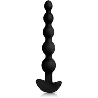 b-Vibe Remote Control Cinco XL Vibrating Anal Beads - Black