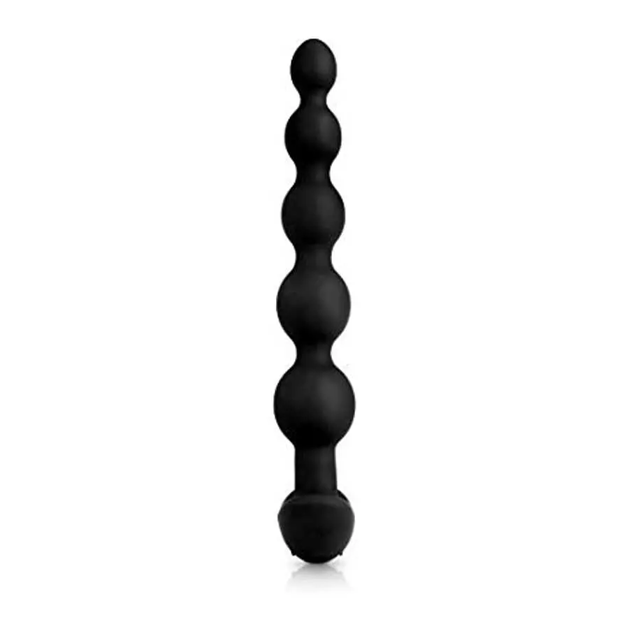 b-Vibe Remote Control Cinco XL Vibrating Anal Beads - Black