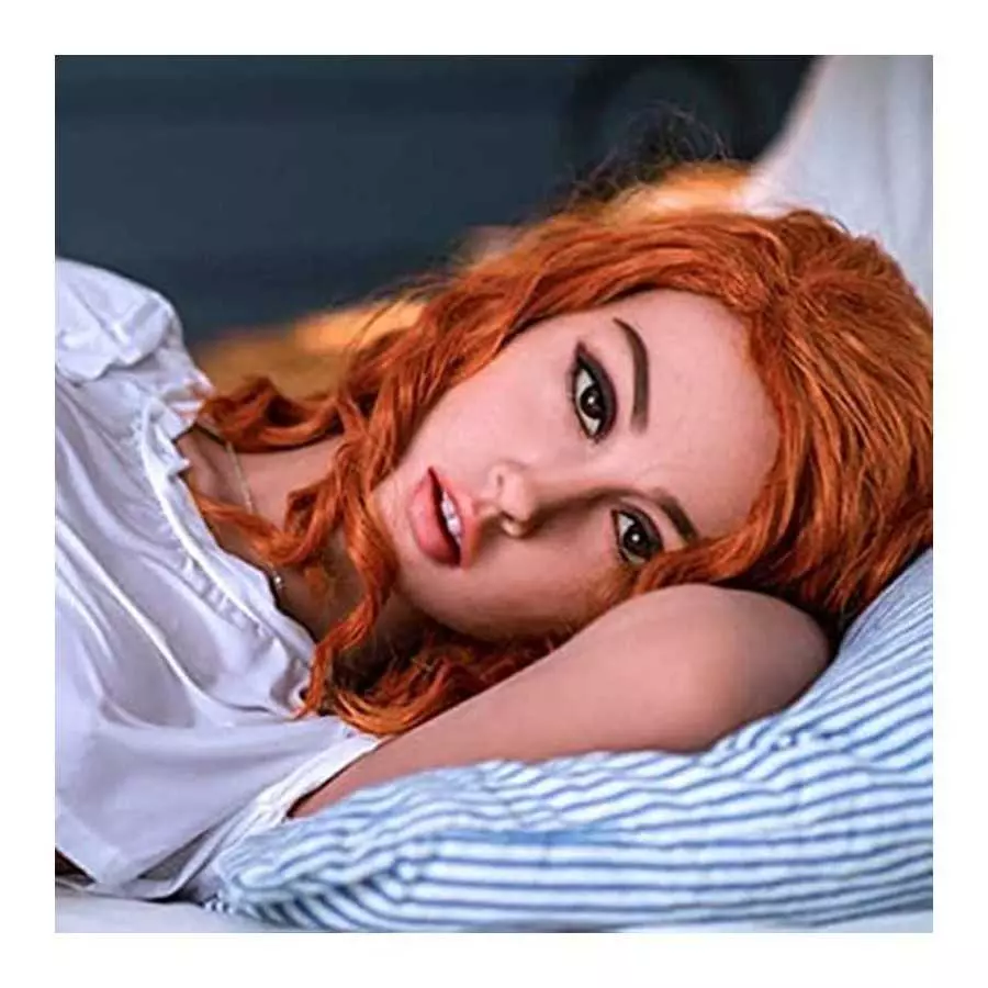 Realistic Silicone Sex Doll Head with Face Love Doll Adult Sex Toy Pussy Real Sex Toys Realistic Male Love Doll Wheat Skin（Only 